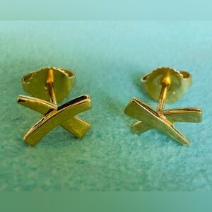 Tiffany & Co. 18k Yellow Gold 750AU Paloma's Graffiti X Earrings